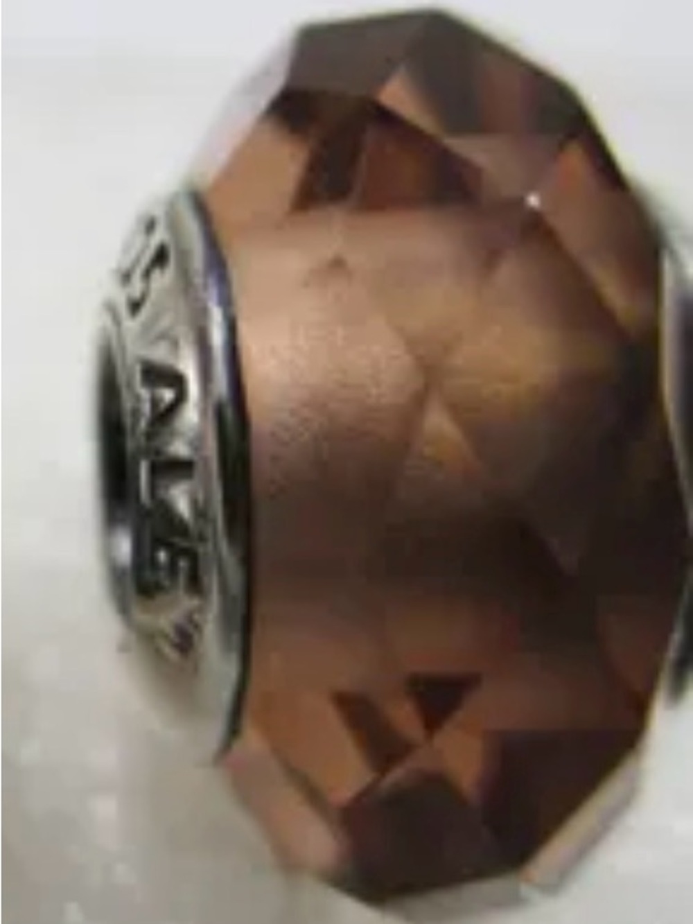PANDORA Brown Faceted Glass Charm Bead